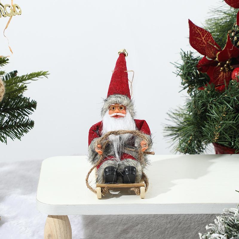 Christmas Santa Claus Skiing Doll Tree Pendant
