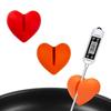 Heart Shape Hand-Free Barbecue Silicone Temp Probe Clip Pot Clip Thermometer Holder Kitchen Tool