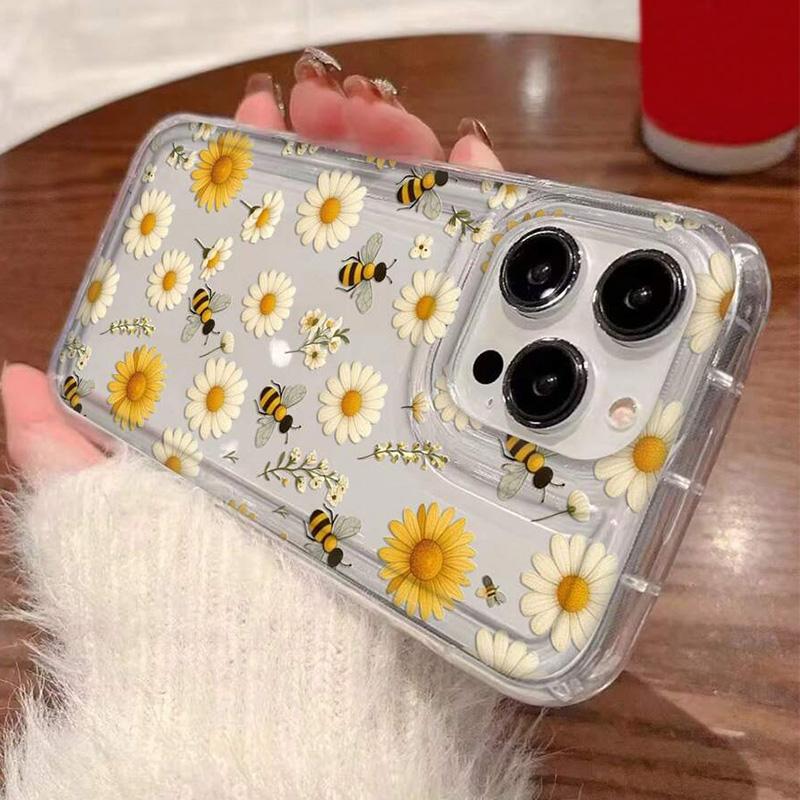 Banana Hibiscus Print Clear Phone Case for Xiaomi Redmi Note 13 Pro Plus 5G 12 4G 11 10 Pro 9 9S 12C 13C 13 4G Airbag TPU Cover