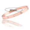 Stylish Zirconia Open Cuff Bracelet - 4MM/6MM Stainless Steel Couple Design