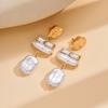 New Arrival Irregular Simulate Baroque Pearl Clip on Earrings for Women Mom Hyperbole Non Pierced Dangle Earrings Jewelry Gifts
