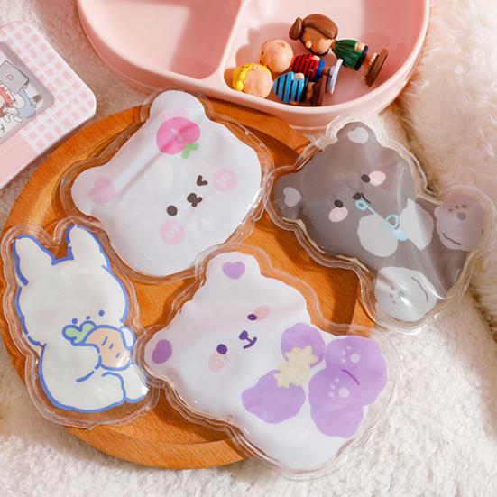 Hot Water Bag Self-heating Portable Reusable Leak-proof Safe Keep Warm Transparent Cartoon Animals Shape Hand Warmer Bottle for Office