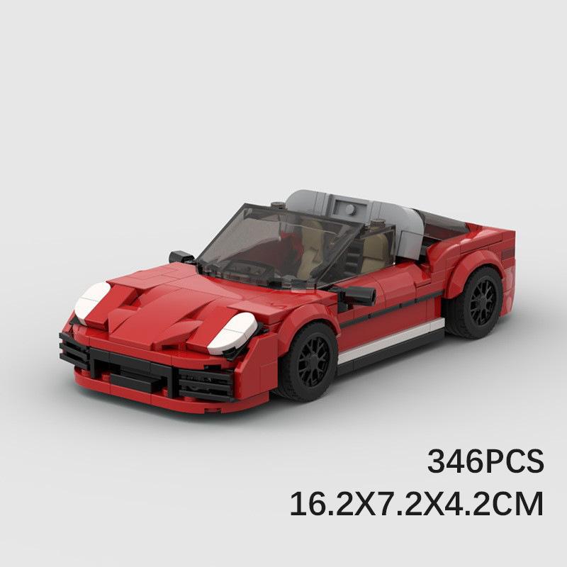 Super Sports Car MOC Building Blocks 8 Grid Car Treasure Season 911targa Convertible Assembled Speed Boy Toy