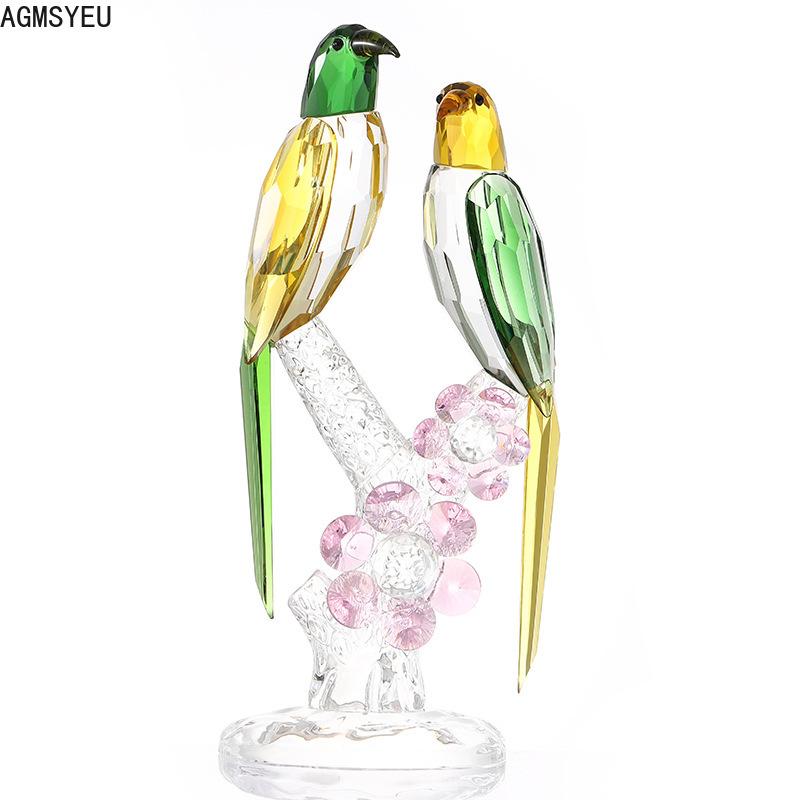 Modern simplicity creative simulation crystal bird sculpture decoration desk home TV wine cabinet living room decoration