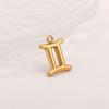 3Pcs Zodiac Charms 18K Gold-Plated Stainless Steel Twelve Constellation Pendants DIY Jewelry Making