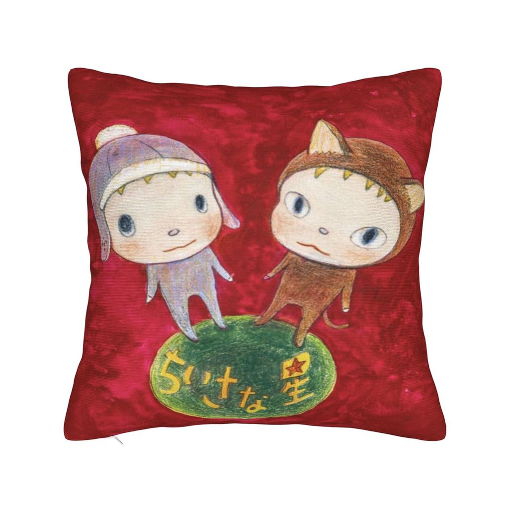 Art Yoshitomo Nara Printed Pillowcase Cushion Cover Throw Pillow Cover Warm Bed Decoration Square Multiple Sizes