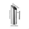 Cold Beverage Pitcher Juice Jug Stainless Steel Iced Tea Stylish Water Kettle for Kitchens