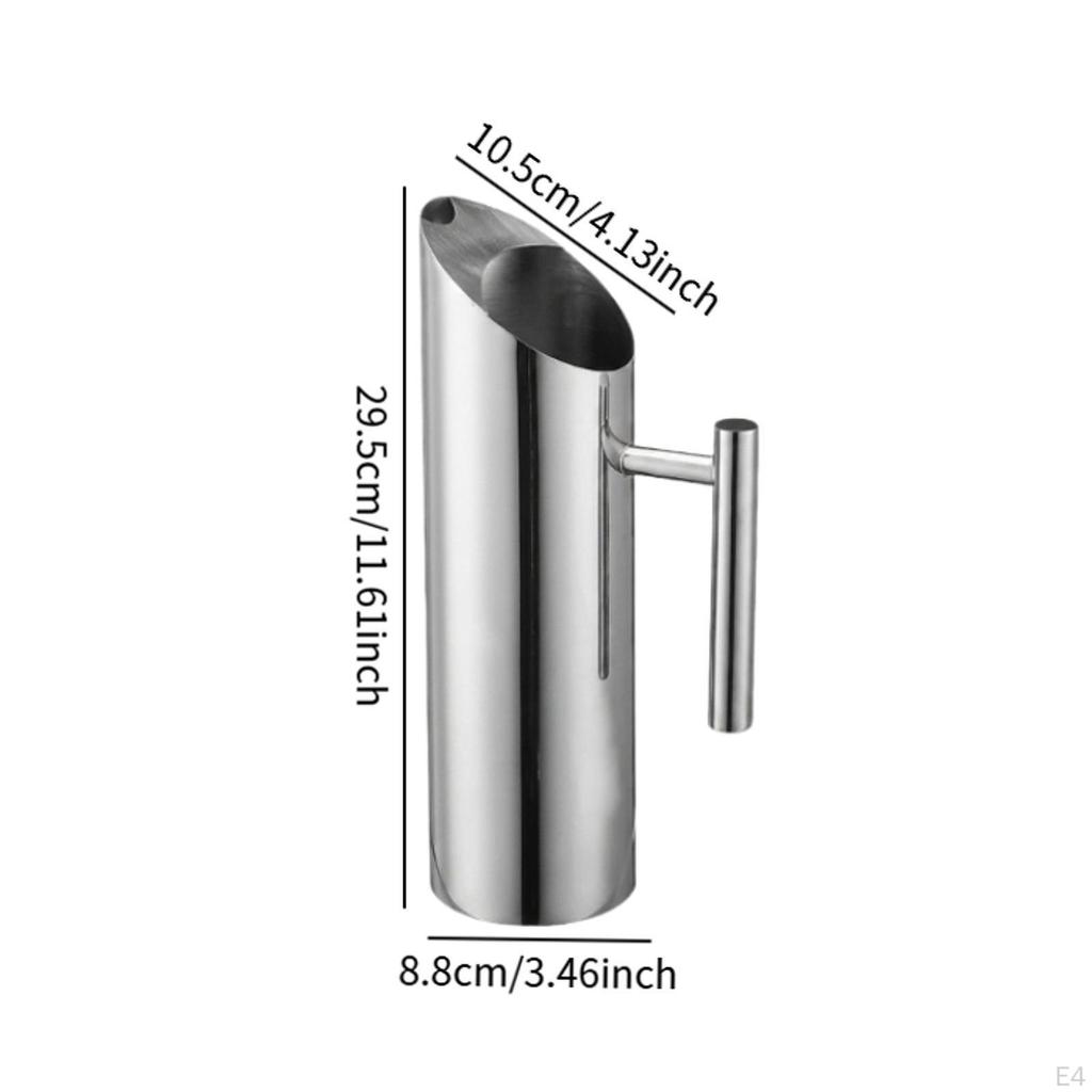 Cold Beverage Pitcher Juice Jug Stainless Steel Iced Tea Stylish Water Kettle for Kitchens