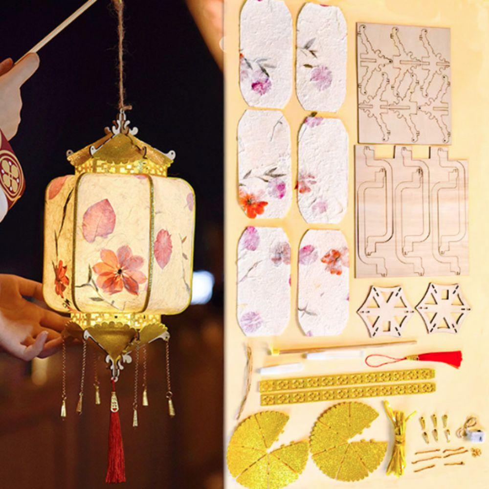 with Tassel Chinese Flower Lantern Handheld Portable Lantern Craft