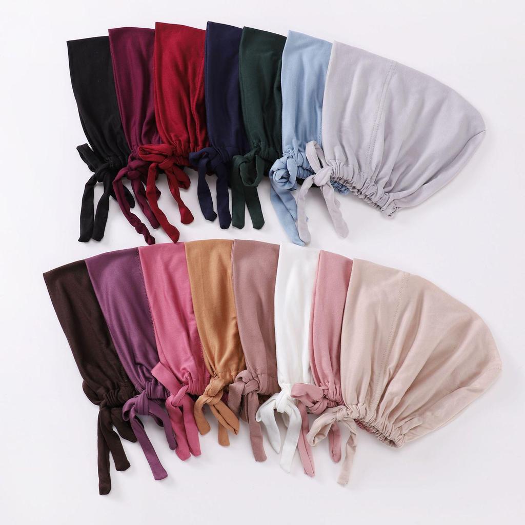 Modal Elastic Band Adjustable Ethnic Headscarf - Skin-friendly Cotton Base Cap