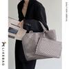 New 2022 Large Capacity PU Woven Tote Bag - Trendy Cross-Border Business & Casual Mother-Child Handbag