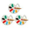 3Pcs Girl Hairpin Macaron Colors Palette Shape Resin Hair Clip Stable
