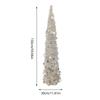 Foldable Detachable Artificial Christmas Trees Glitter Faux Christmas Tree With LED Colorful Lights 5Ft Realistic Plants Decor