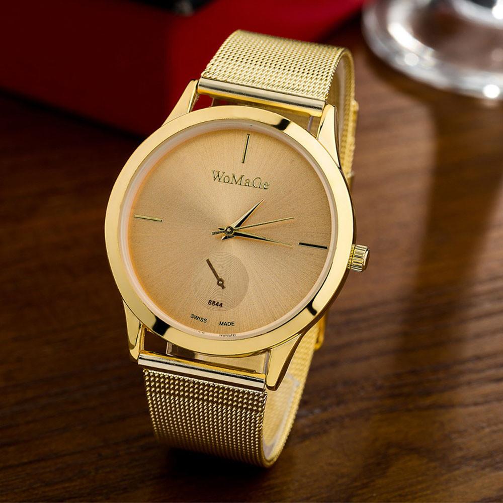 Fashion Alloy elt Watch Unisex Minimalist Quartz Watch