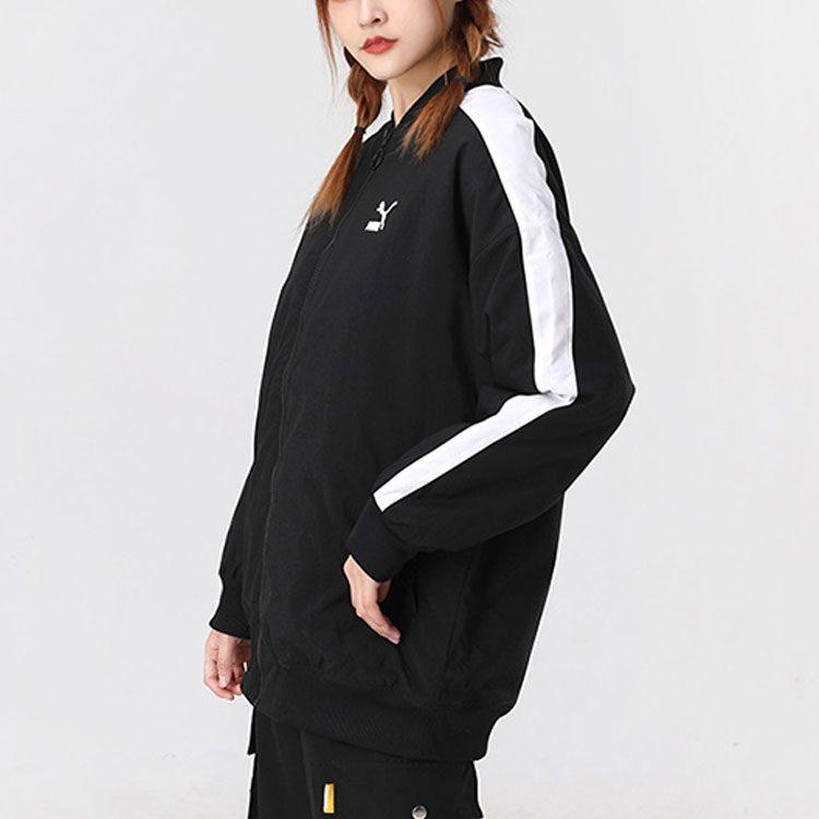 PUMA Classics Bomber Jackets Women's Black Baseball Collar Thickened Other 530275-01
