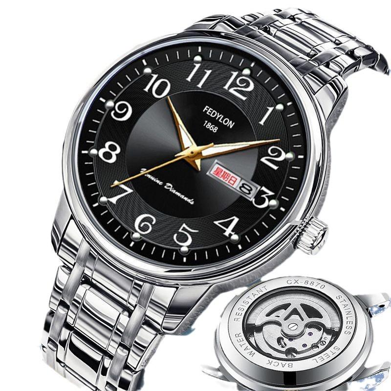 Reloj para hombres de mediana edad y ancianos Reloj para hombres totalmente automático no mecánico Reloj electrónico digital resistente al agua Reloj de cuarzo