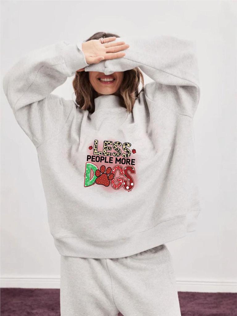 Women's Heavyweight High Neck Hoodie - Casual, Comfortable, and Versatile Fashion for Spring and Autumn.