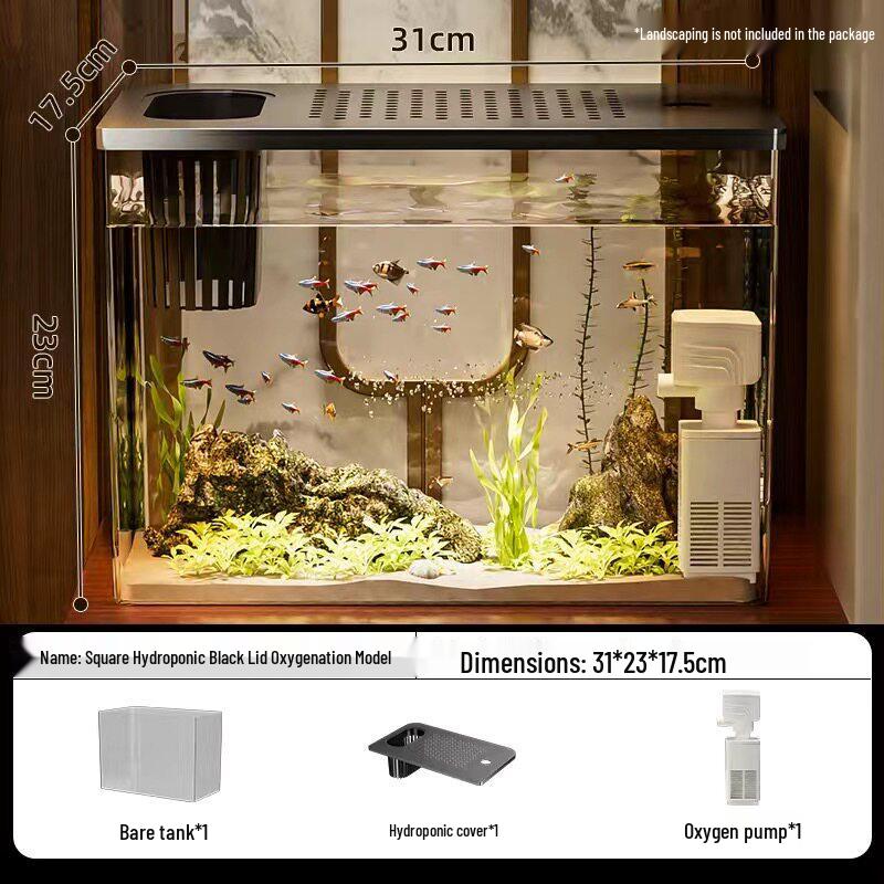 Eco-Friendly Desktop Fish Tank - Small Transparent Goldfish Aquarium for Home or Coffee Table Decor