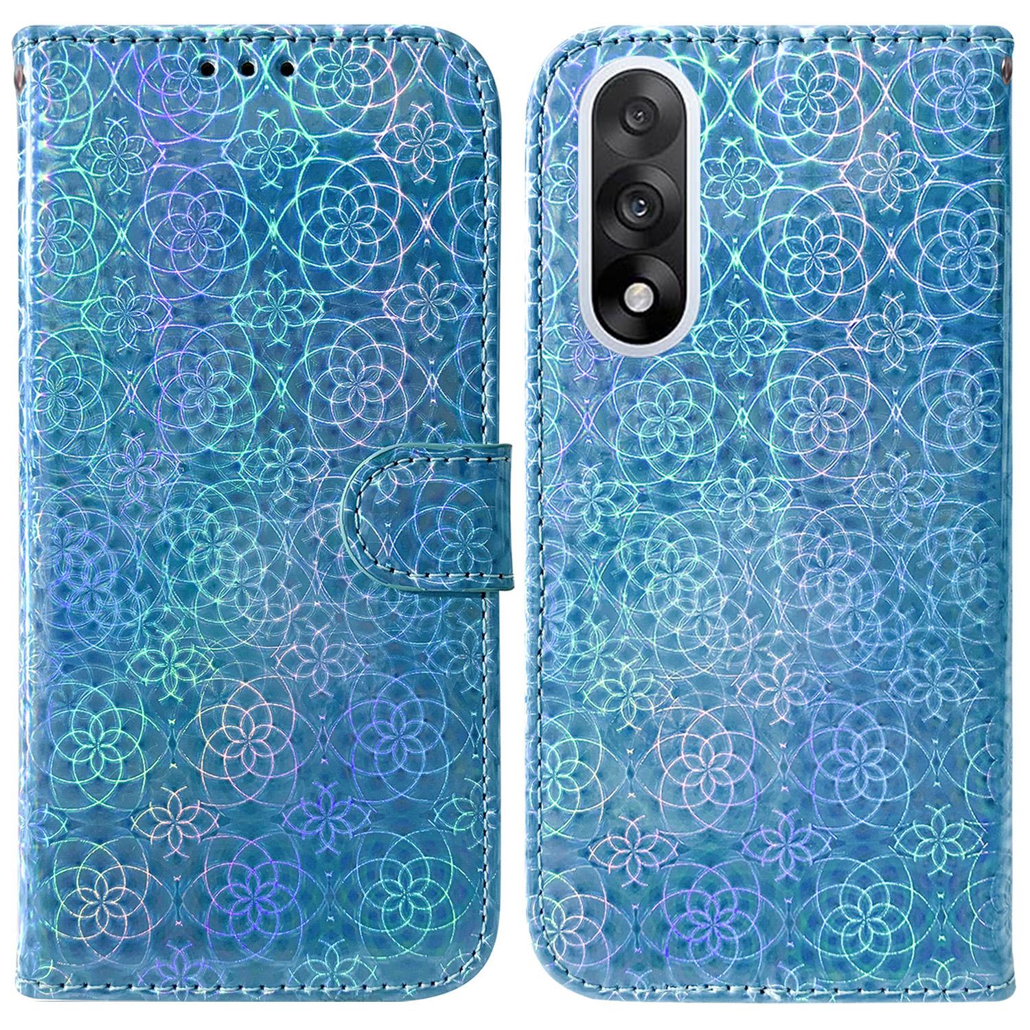 For OnePlus Nord 5 5G/Ace 5 Ultra 5G Stand Case Dazzling Flower Leather Phone Cover with Wrist Strap E