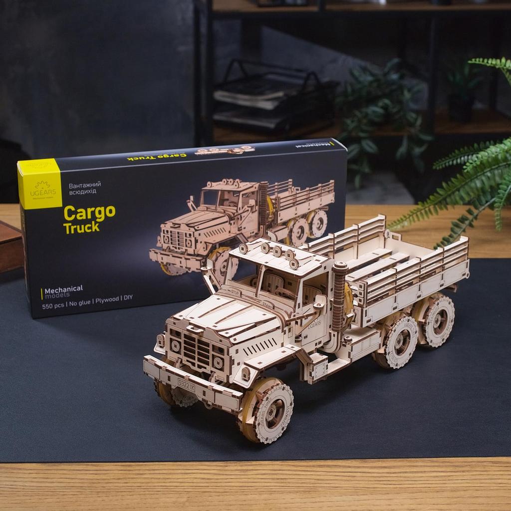 Ugears Cargo Truck 70253 Wooden Puzzle No Glue or Tools Required 3D Puzzle Includes Assembly Instructions - - -