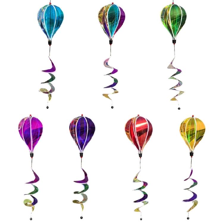 Multifunctional PVC Rotating Hot Air Balloon Wind Spinner for Outdoor Gardens Patios Balcony Weather Proof Ornaments