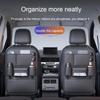 High Quality Black Car Seat Back Organizer - Large Capacity PU Leather Storage Bag for Water Bottles, Tablets, Laptops And Accessories