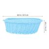 1Pcs Fruit Basket Plastic Rattan Woven Multi-Function Serving Tray for Bread Cake Snacks Storage Home Hotel Decoration Use