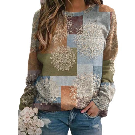 

Женский топ с цветными блоками, осенне-зимняя блузка с длинными рукавами и круглым вырезом, свободная мягкая теплая лоскутная повседневная женская толстовка L зелёный