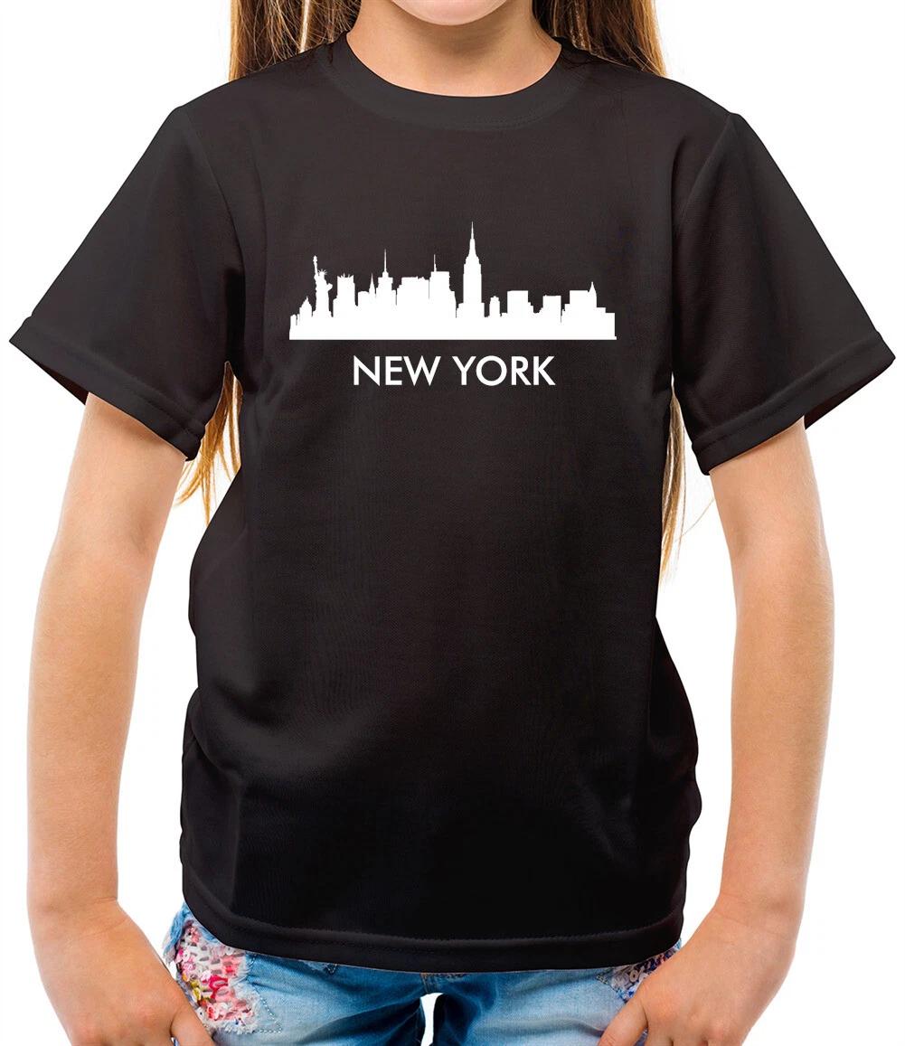 City Silhouettes New York - Kids T-Shirt - Skyline - View - City - USA Manhatton 120