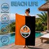 Asciugamano da Spiaggia con Design dello Stemma dello Shakhtar Donetsk, Asciugatura Rapida, Facile da Curare, Adatto Sia per il Fitness che per le Vacanze al Mare, Essenziale per lo Sport