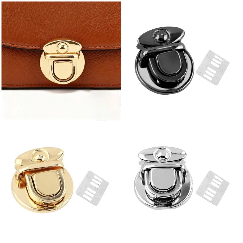 1Sets Iron Tuck Lock Clasp Catchs Purse Thumb Lock 33x25x30mm for Leather Bag Hangbag Case Clasp