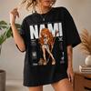 Nami One Piece Anime T-Shirt, Cat Burglar Manga Graphic Tee, DTF Printed Shirt