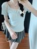 Floral T Shirt For Summer Women Slim Fit Casual Top
