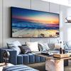 Obraz olejny z krajobrazem żeglarstwo morskie zachód słońca artystyczny obraz na płótnie salon korytarz biuro dekoracja wnętrz mural bez ramki