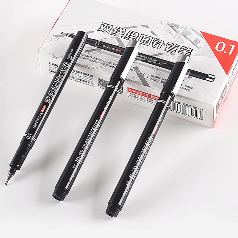 Double-Line Gel Pen 0.1Mm/0.3Mm/0.5Mm, Essential For Architectural Design Exams, Note-Taking, And Painting