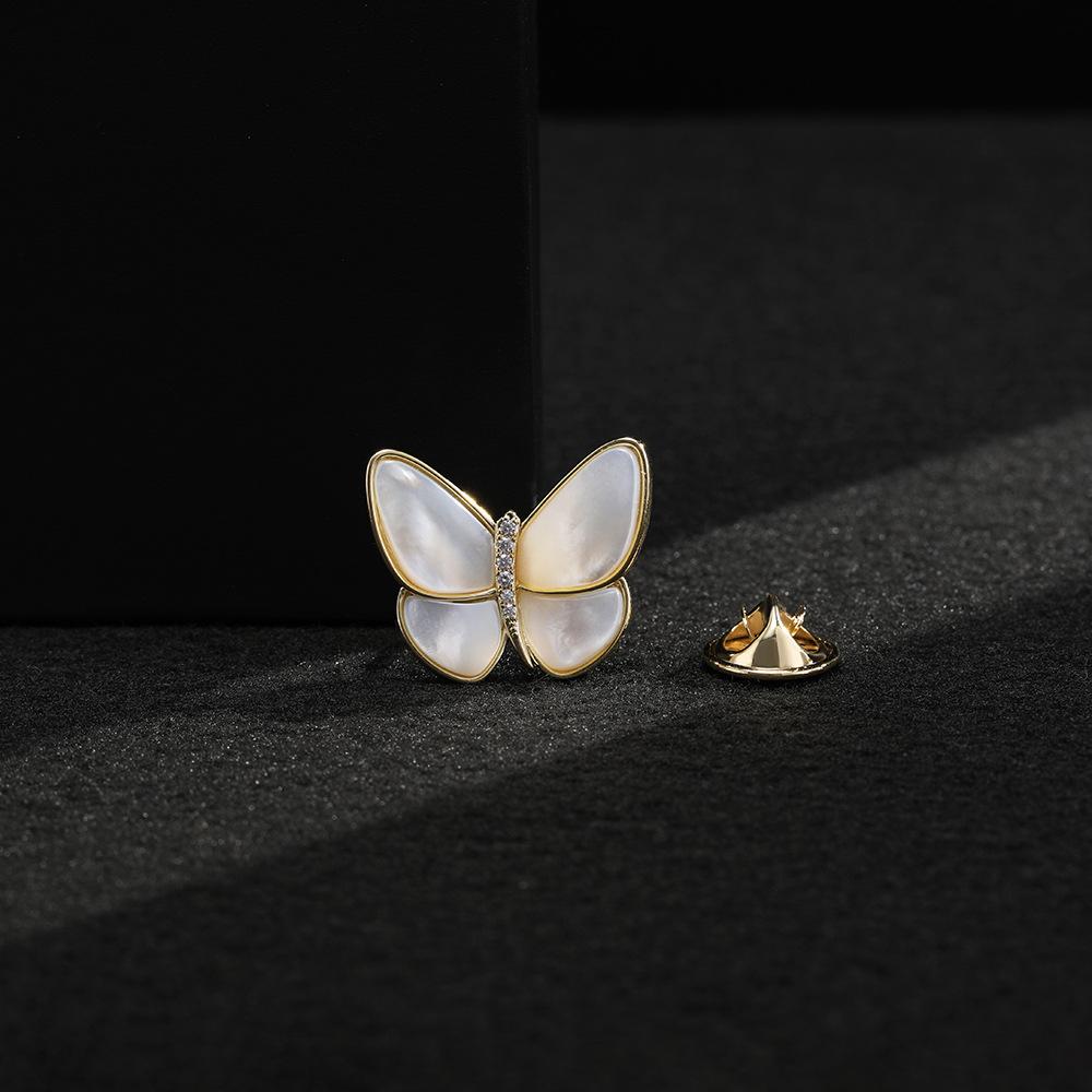 

The New Cute Cocoon Into A Butterfly Natural Fritillary Butterfly Collar Pin Is Fashionable And Atmospheric, And The Long Princess Has The Same Pierci золотой