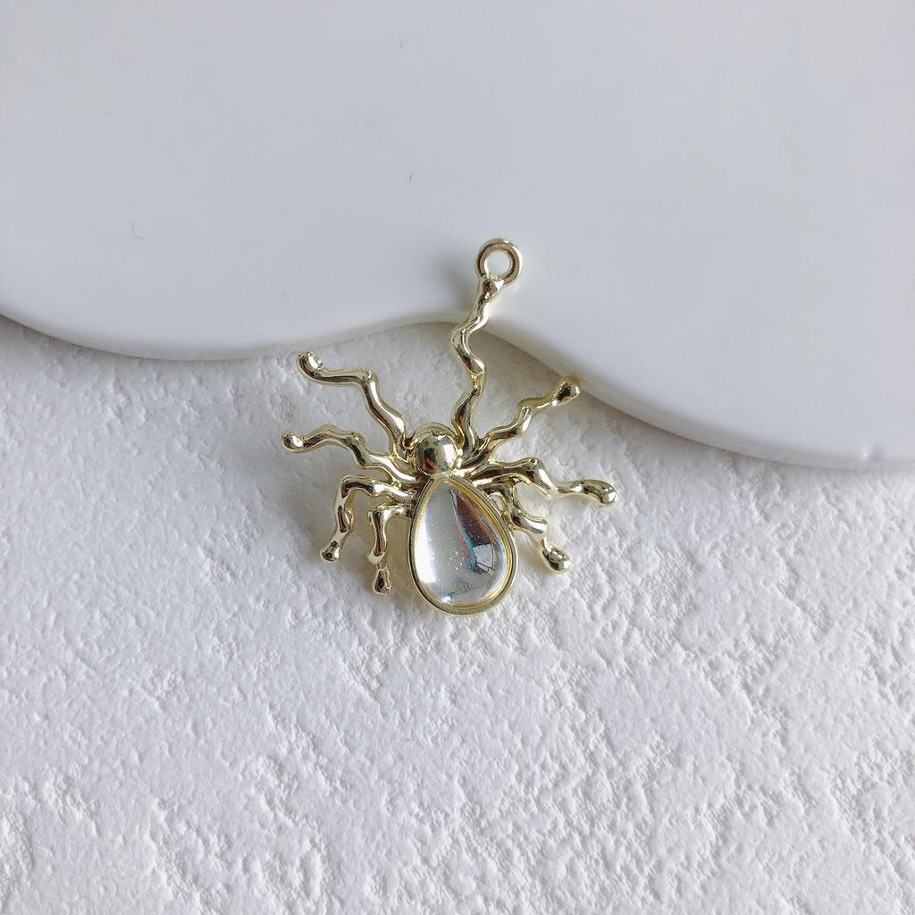 2pcs Alloy Pendants Spider Shape Colorful Unique Style Single Hole Pendants for Jewelry Making DIY Handmade Supplies Accessories