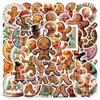 50PCS Kawaii Christmas Dessert Gingerbread House Stickers for Scrapbooking Skateboard Phone Case Children's Gift Toy