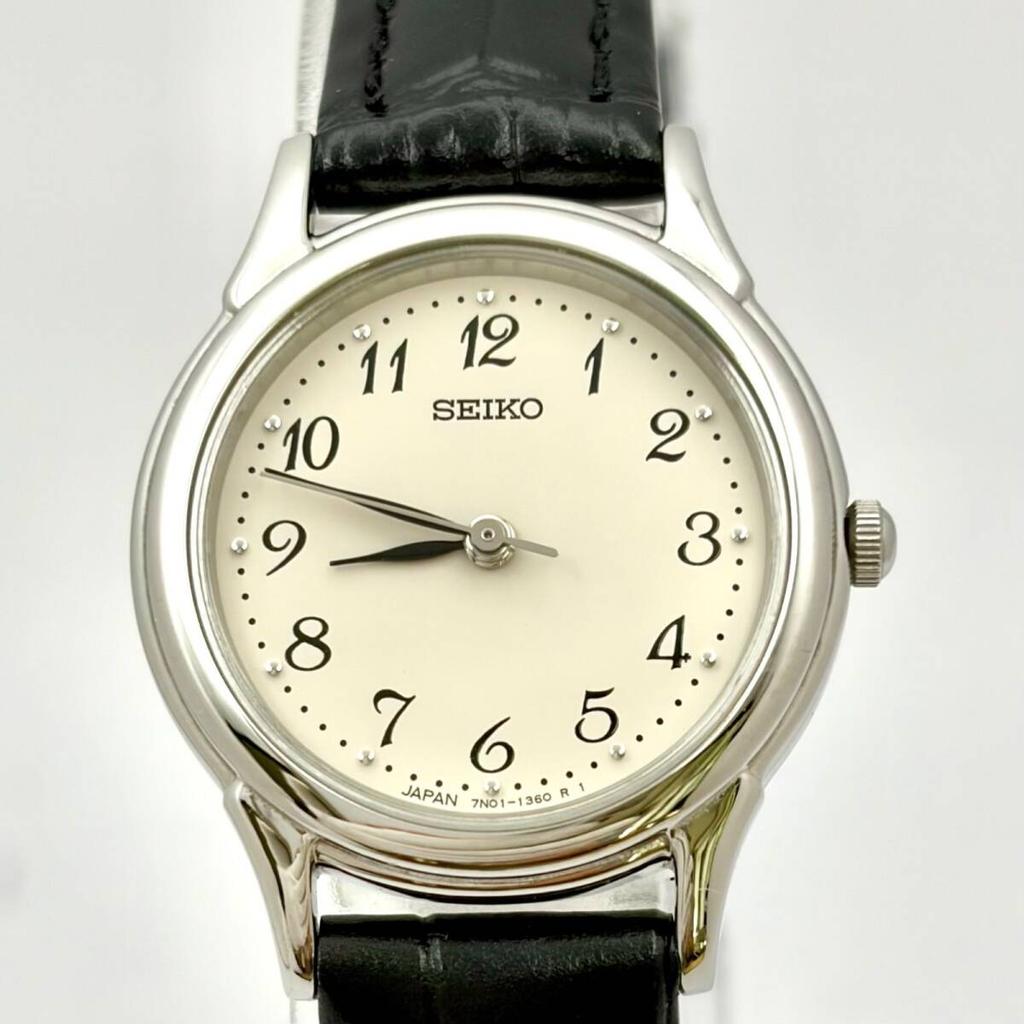 SEIKO New Strap [Excellent Condition/ New Battery] Ladies' Watch, Silver, 7N01-6881 230051