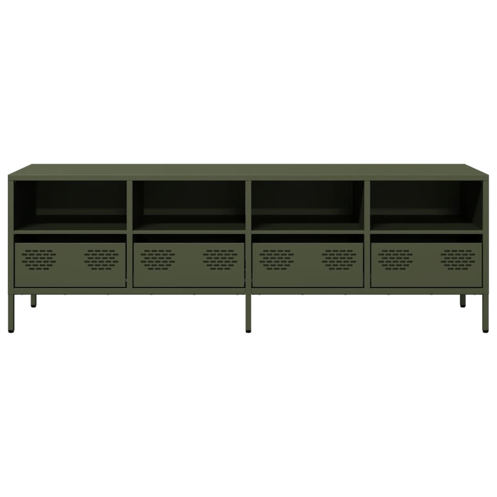 TV Stand Olive Green 135 x 39 x 43.5 cm Cold Rolled Steel