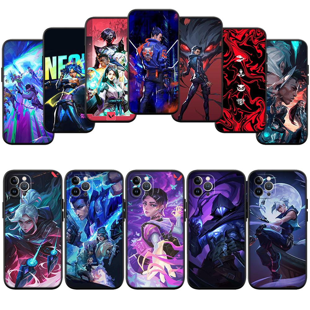 V-VALORANT New High-End Shell Phone Case for iPhone 16 15 14 13 12 Pro Max Plus Mini
