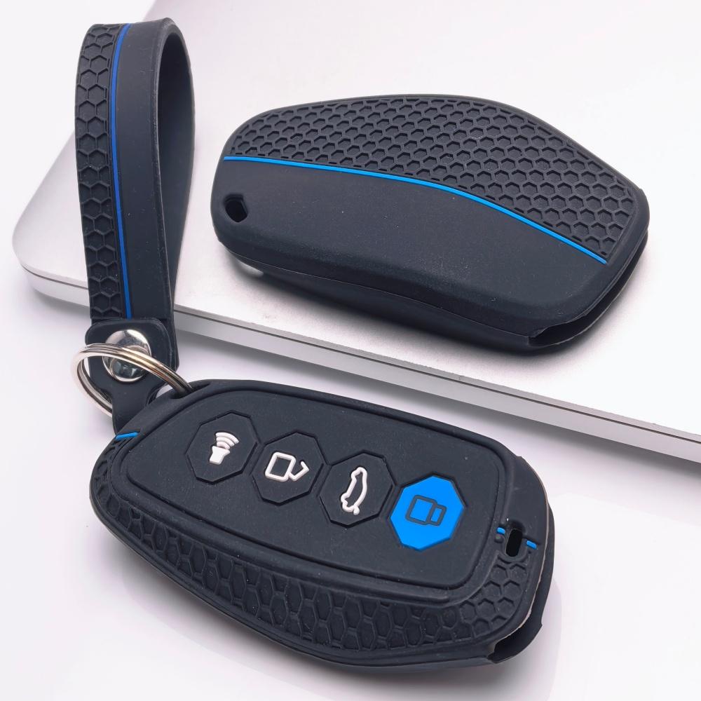 Key Fob Cover for Haval H6 Jolion Dargo M6 with Keychain Anti-Scratch Surface Shockproof Structure Soft Grip Texture Easy Install Design