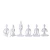 1pc Creative Meditation Yoga Pose Statue Figurine Ornaments Yoga Figure Decor Ornament Home Studio Decor