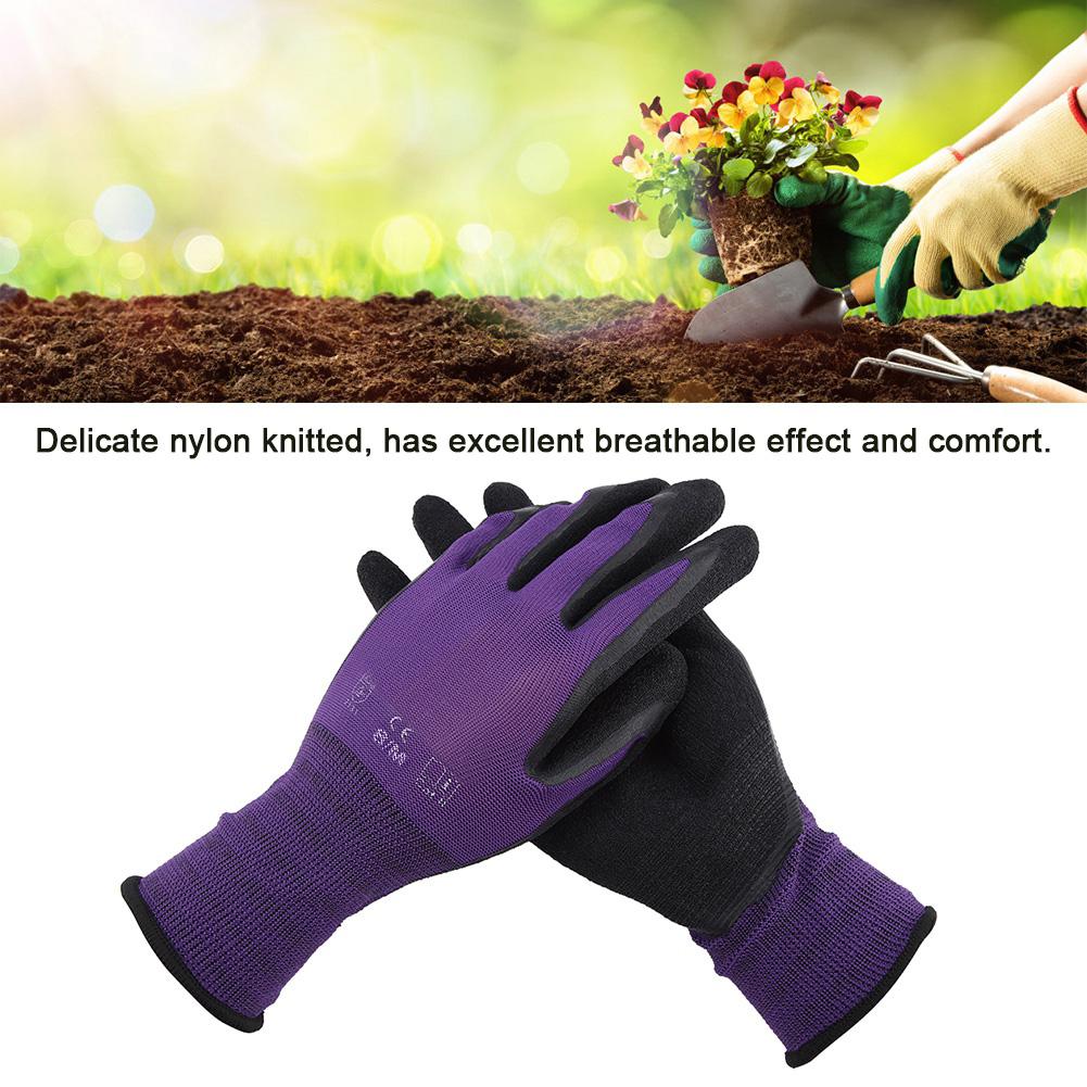 Gardening Work Labor Glove Nylon Nitrile Latex Grip Wear Resistant Gloves