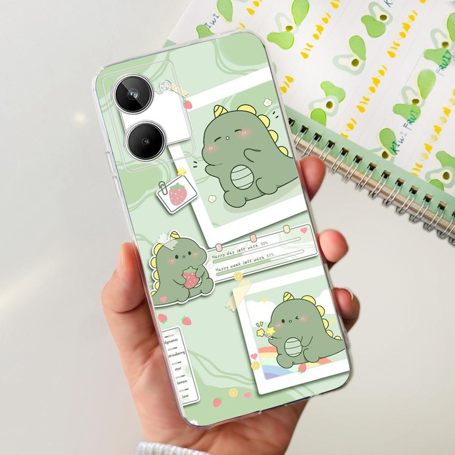 

Dinosaur Pattern Case For Realme 10 Pro Plus Phone Cover Shockproof Housing For Oppo Realme 10 Pro+ Realme10 10Pro Bumper Soft Realme 10 Pro 5G