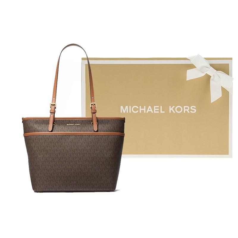 Michael Kors MK Winston Monogram Kunstleder-Tragetasche Damen Tragetaschen Dunkelbraun Eichelbraun 30S3GWNT2B-252