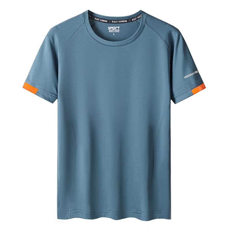 

Мужская футболка, летняя, новая, спортивная, с короткими рукавами, быстросохнущая, тренировочная, дышащая, мужская футболка, спортивный костюм для бега, размер плюс 9XL MY432 XL