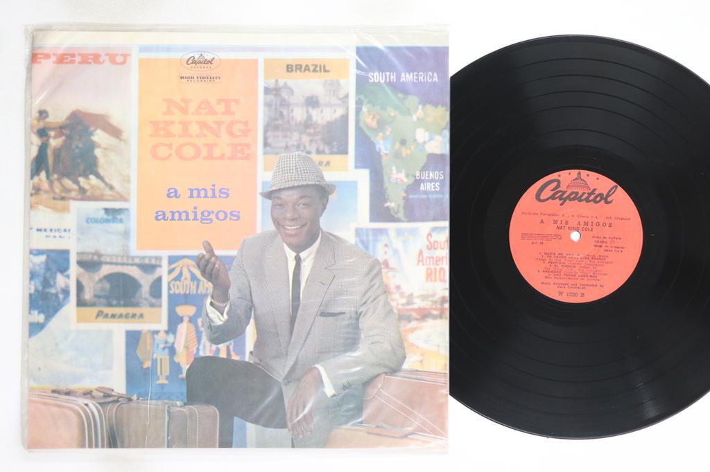 LP Record NAT KING COLE - A Mis Amigos W1220 CAPITOL 1979 Uruguay Jazz Used