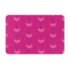 Heart Pattern Pink Magenta and Black Anti-slip Doormat Floor Mat  Rug for Kitchen Entrance Home Bathroom Footpad Mats