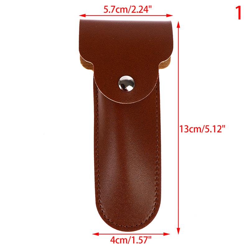 1Pcs Travel Pu Leather Razor Holder Case Bag For Manual Double Edge Safety Razor